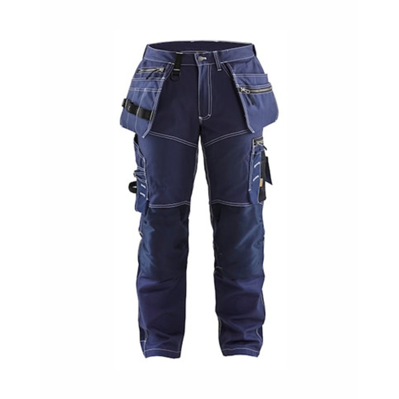 BLAKLADER Trousers | 1790 Craftsman Navy Blue Trousers with Kneepad Pockets and Holster Pockets Cotton with Stretch