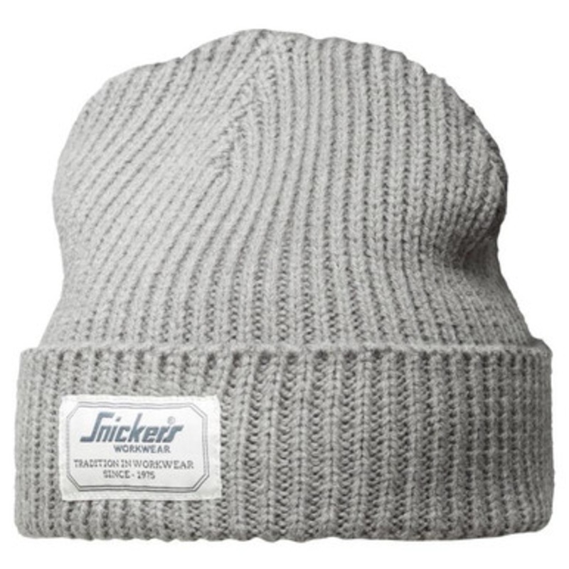 SNICKERS Accessory | 9023 Grey Melange Fisherman Beanie AllRound Work with Wool
