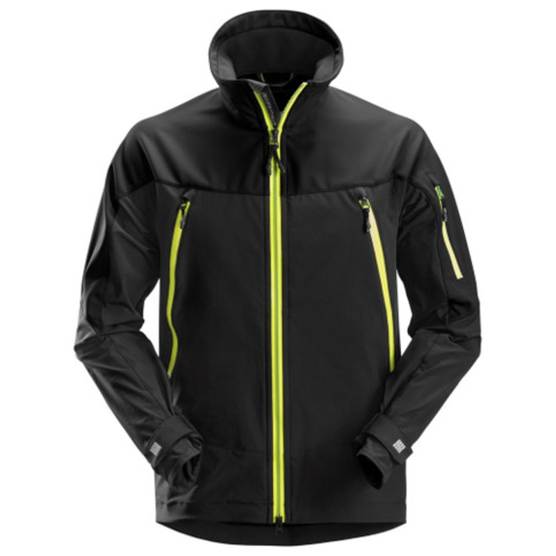 SNICKERS Jacket | 1940 Black Softshell Jacket with Full Zip and Stretch