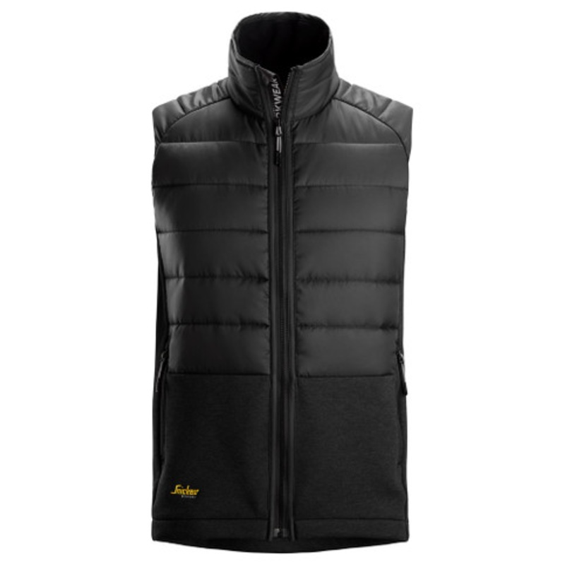 SNICKERS Vest | 4902 Black Hybrid Vest with Polyester
