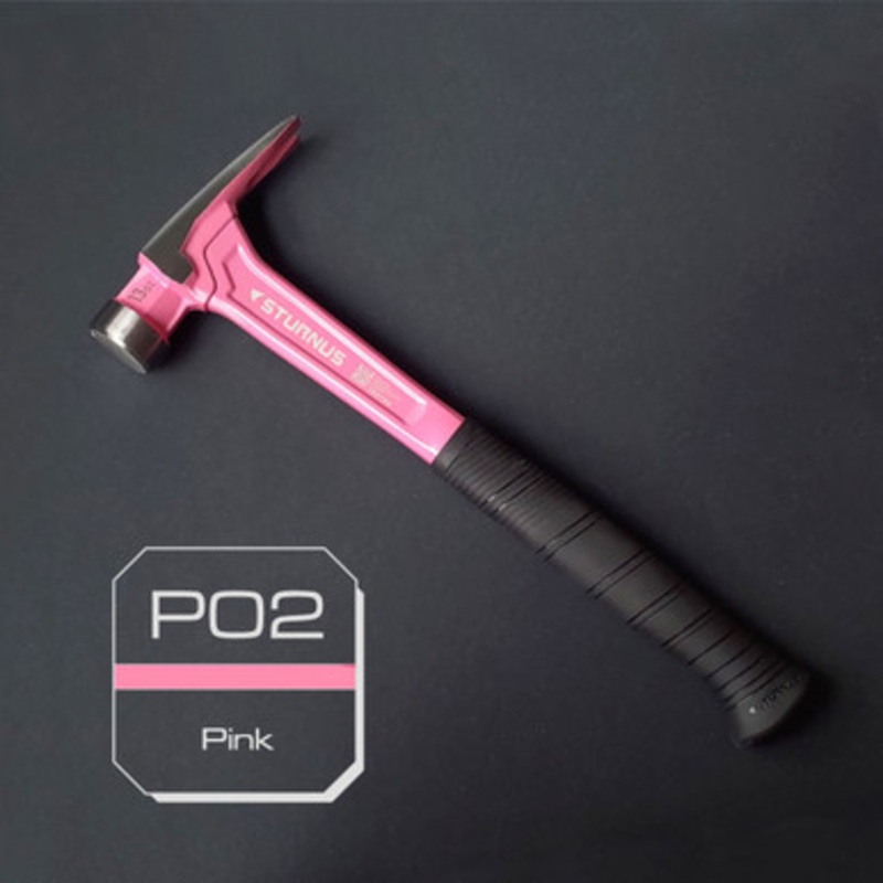 STURNUS Hammer | VELOCITY SMOOTH Face Pink Rip Claw Hammer 13oz with SHORT Handle