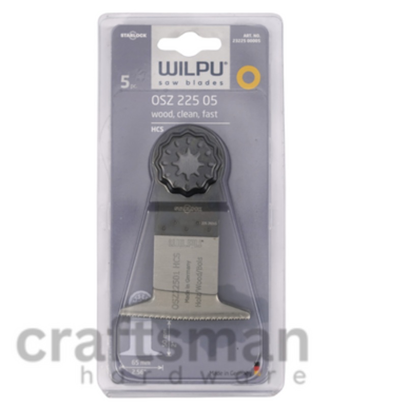 WILPU Multi Tool Blade | OSZ 225 65mm Plunge Multi Tool Blade for Solid Timber