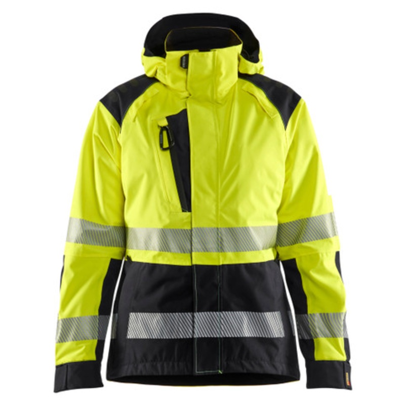 BLAKLADER Jacket | 4436 High Vis Yellow/Black Womens Shell Jacket with Windproof and Waterproof in Polyester