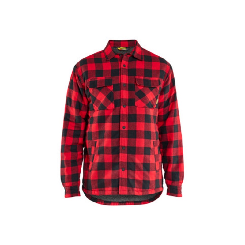 BLAKLADER Jackets | 4704 Red/Black Jacket Flannel and Pile Lined in Cotton