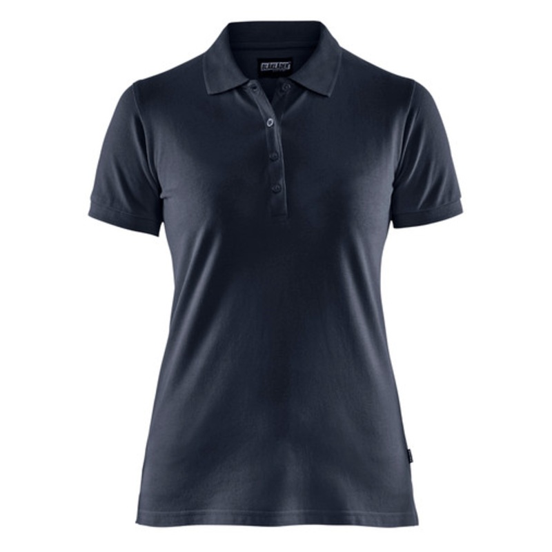 BLAKLADER Polo Shirt  | 3307 Womens Dark Navy Blue Polo Shirt in Cotton