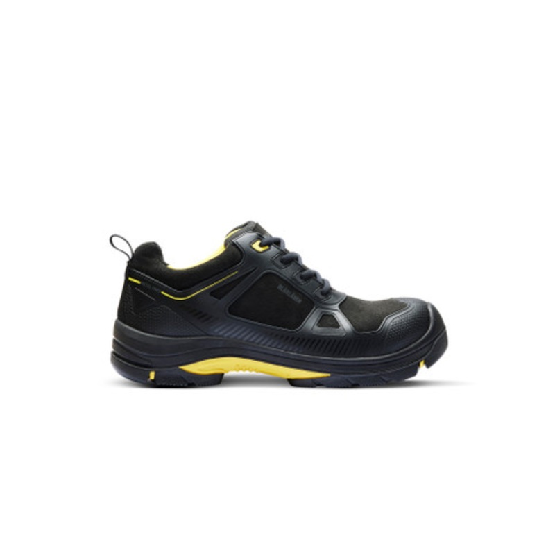 BLAKLADER Safety Shoes | 2475  GECKO Black / Yellow Laced Work Boots