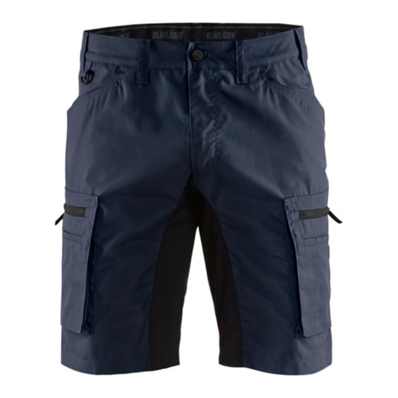 BLAKLADER Shorts | 1449 Service Stretch Dark Navy Blue Shorts with Polyester