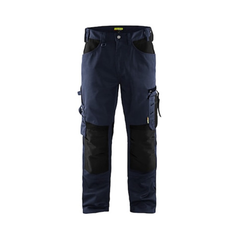 BLAKLADER Trousers | 1556  Craftsman Dark Navy Blue Trousers with Kneepad Pockets in Cotton