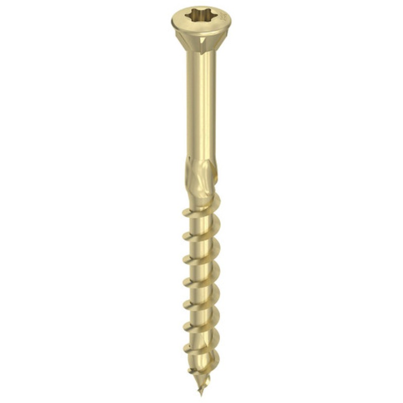 HECO Screws | 3.5mm Raised Countersunk Head Screws PZ2 with Partial Thread FLOORBOARD Screw in Yellow Zinc