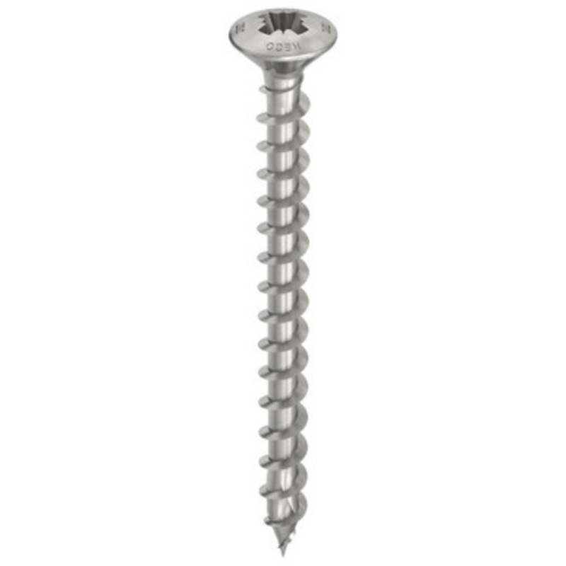 HECO Screws | 4.5mm Raised Countersunk Head Screws PZ2 with Full Thread in A2 304 Stainless Steel