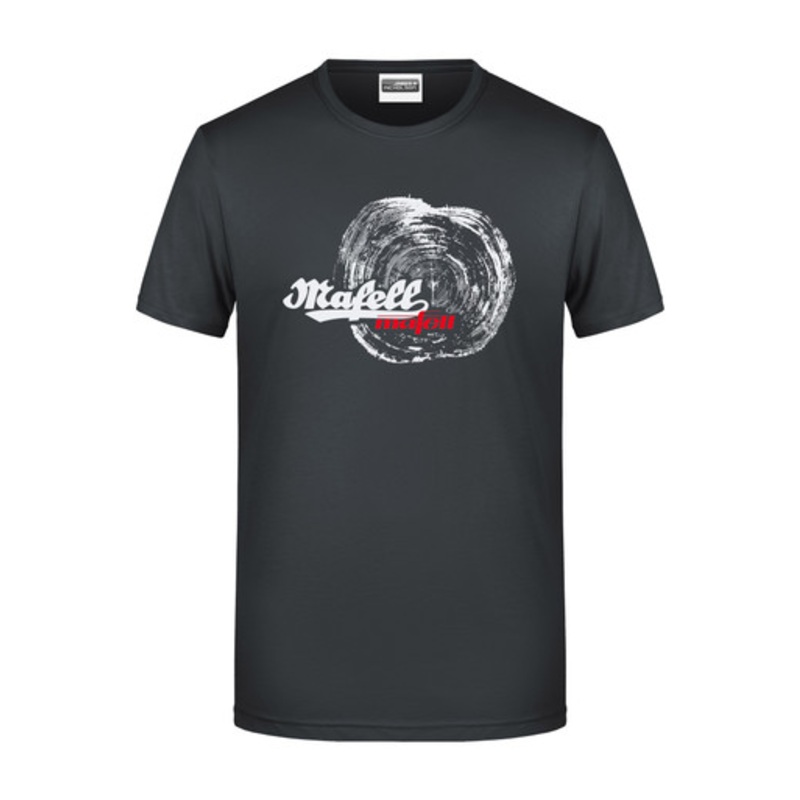 MAFELL T-Shirt | 8008 WOODEN DISC Black Short Sleeve T-Shirt with Logo and in Cotton