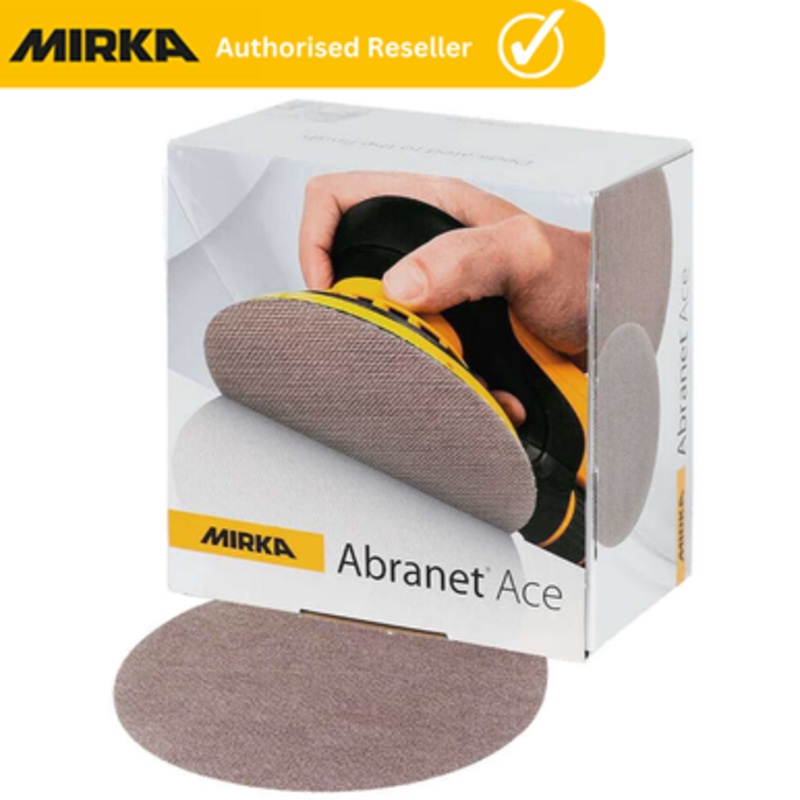 MIRKA Abrasives | ABRANET Ace Ceramic 10 Pack Sanding Disc Abrasives for 150mm and 6