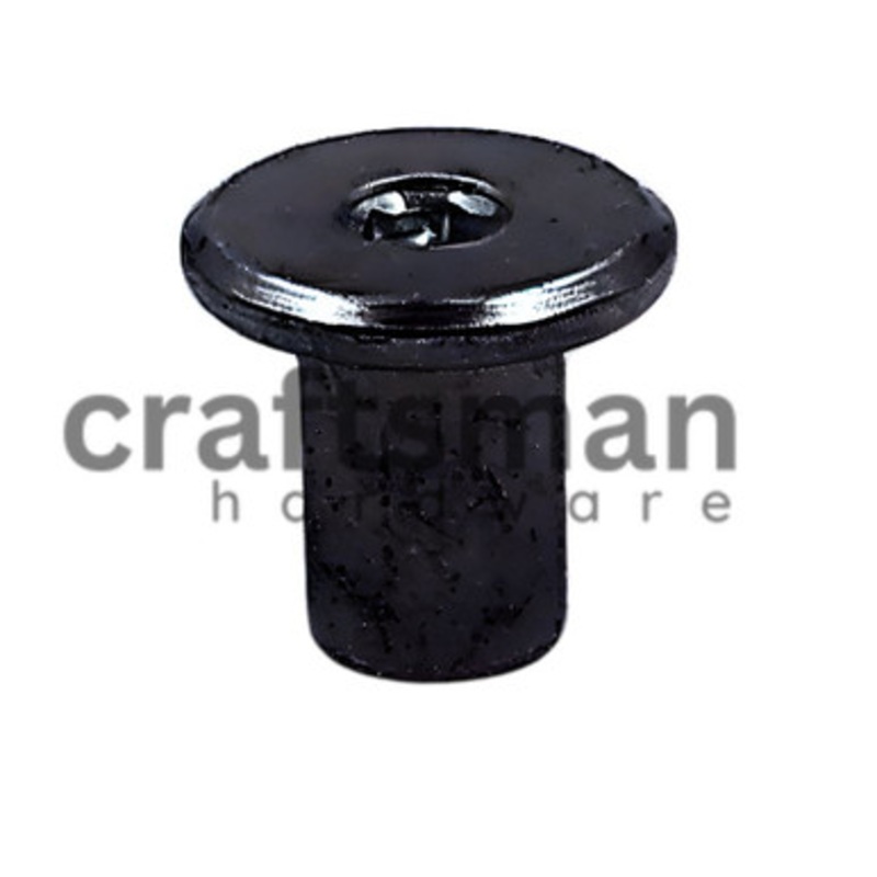 RAMPA Blind Nut | ROUND RFL M6 Blind Nut with Head Diameter 15mm in Black Zinc