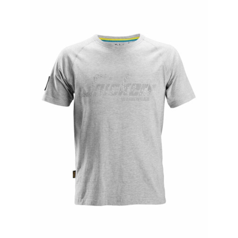 SNICKERS Shirts | Mens 2580 Grey Melange Snickers Workwear T Shirts with Logo-SALE