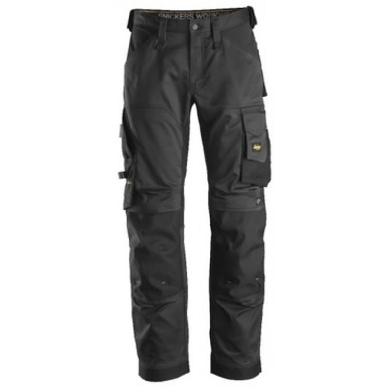 SNICKERS Trousers | 6351  Allround Work Black Trousers with Kneepad Pockets and Cotton with Stretch