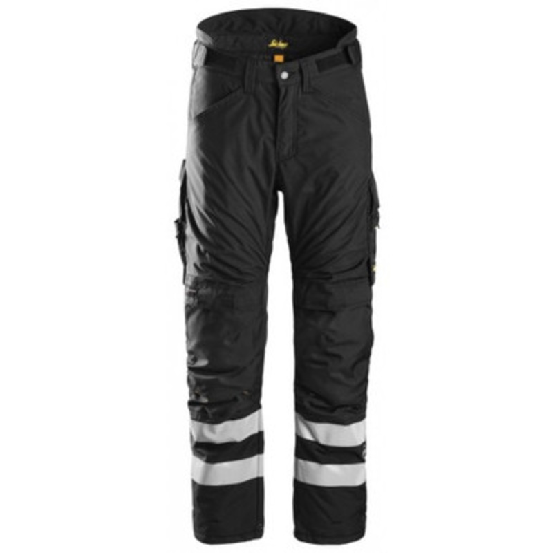 SNICKERS Trousers | 6619  Insulated Winter Black Trousers with Kneepad Pockets  and Cordura
