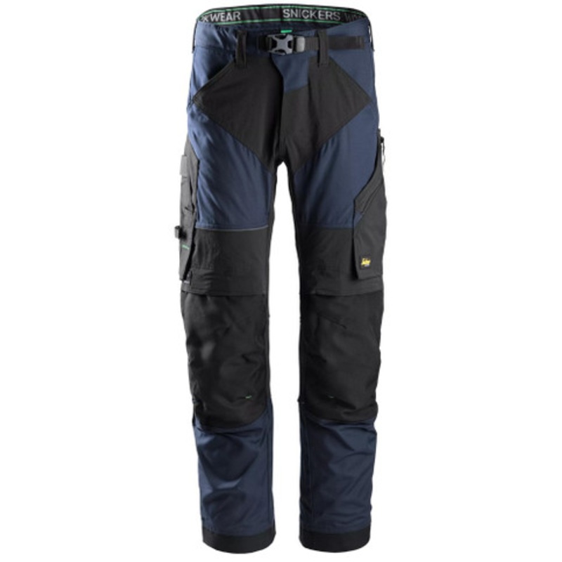 SNICKERS Trousers | 6903 Navy Blue FlexiWork Trousers with Kneepad Pockets and Ripstop in Polyester