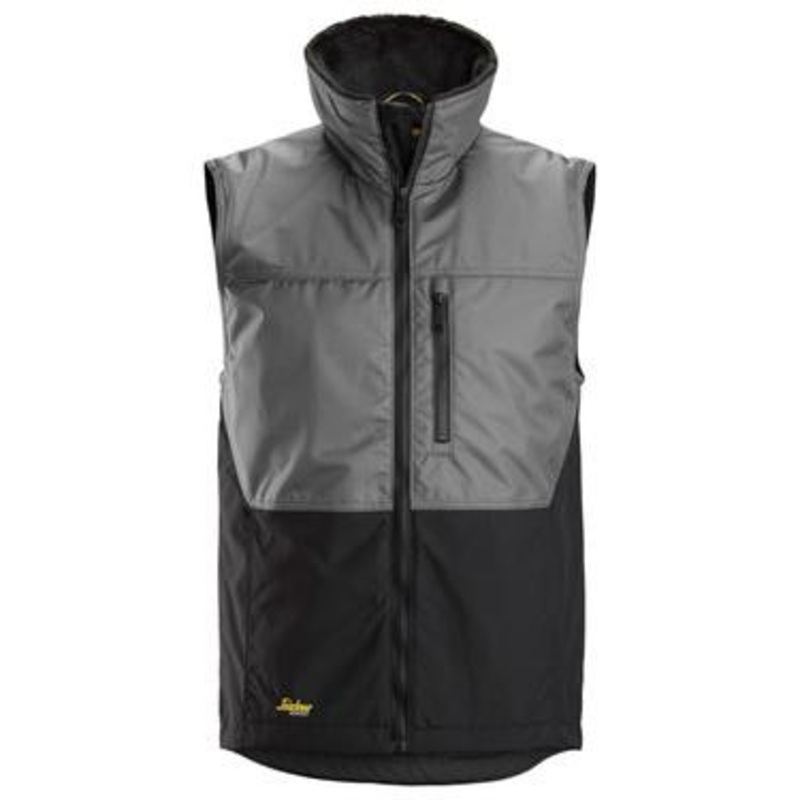 SNICKERS Vest | 4548 Grey Full Zip Allround Work Winter Vest with Pile Lining