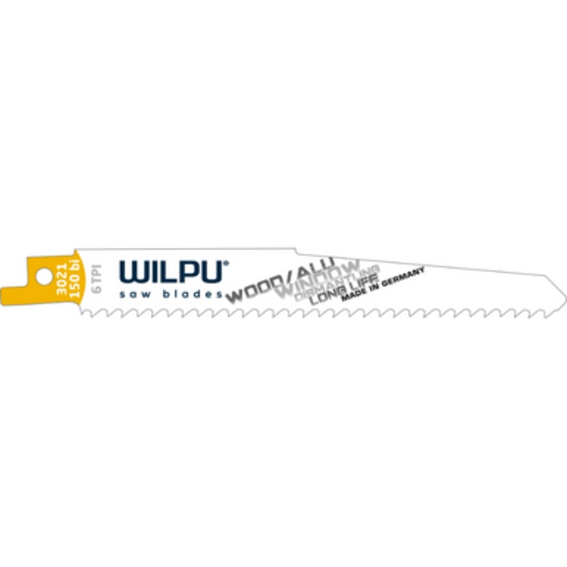 WILPU Reciprocating Saw Blade | 3021 bi Quick Cut Reciprocating Saw Blade for Construction