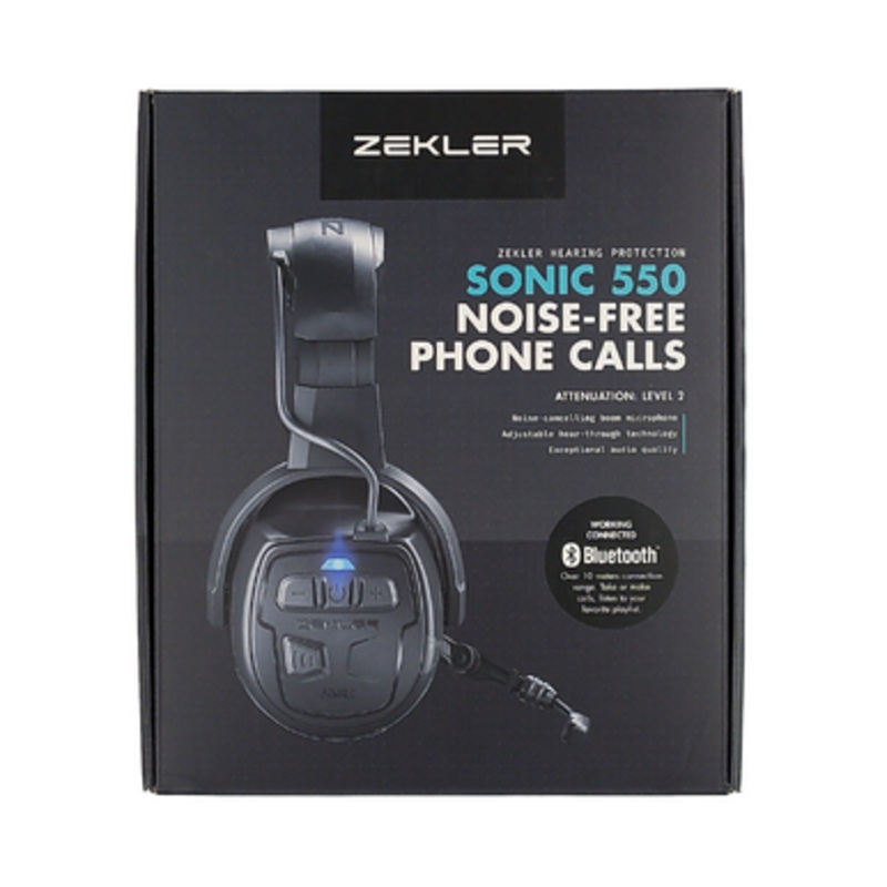 ZEKLER Hearing Protection | SONIC 550 Bluetooth Earmuffs Hearing Protection with Boom Microphone and Active Monitoring