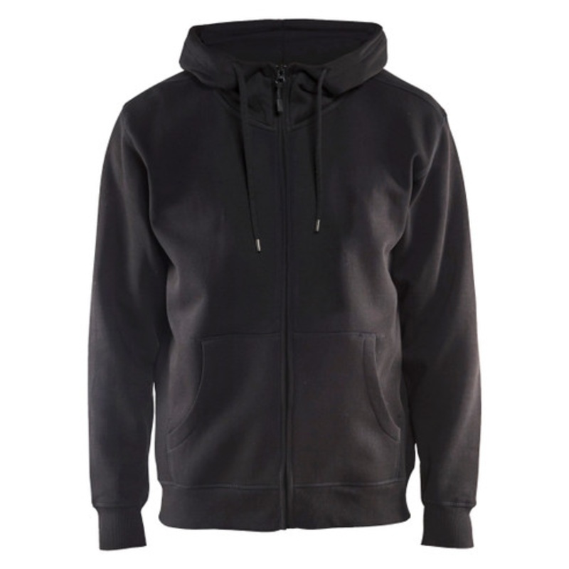 BLAKLADER Hoodie Jacket | 3366 Black Jacket Hoodie with Full Zip and in Cotton
