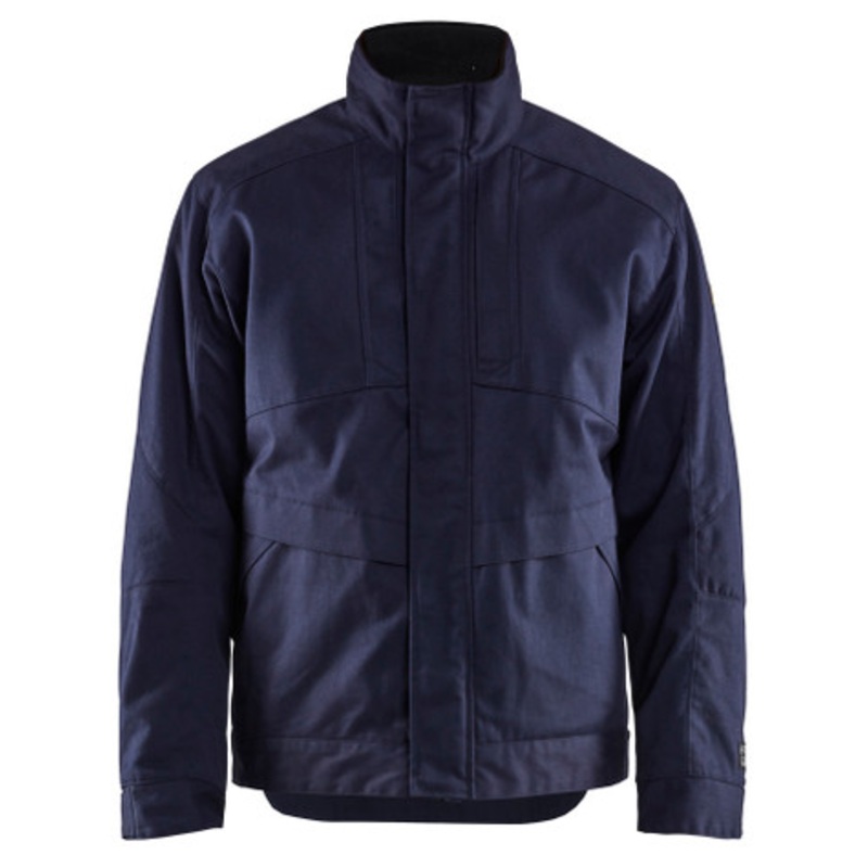 BLAKLADER Jacket | 4784 Navy Blue Winter Jacket with Flame Resistant and in Cotton