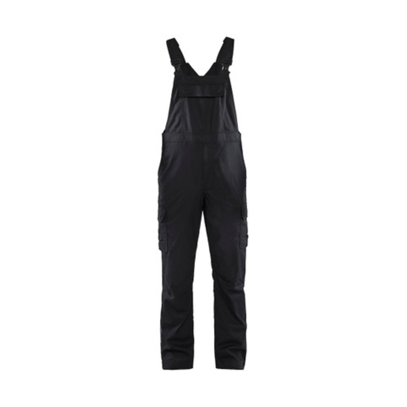 BLAKLADER Overalls | 2666 Industry Black Overalls with Braces and Kneepad pockets in Scratch Free Cotton