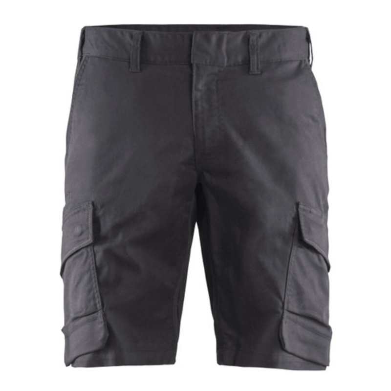 BLAKLADER Shorts | 1446 Industry Stretch Mid Grey Shorts with Scratch Free 2-Way Stretch