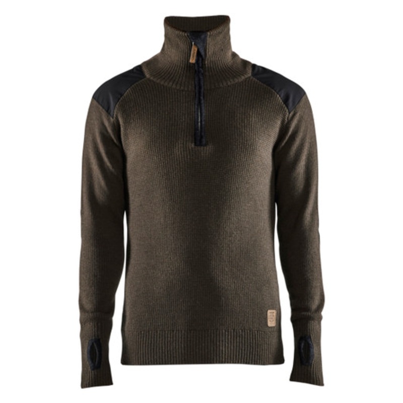 BLAKLADER Sweater | 4630 Olive Green 1/4 Zip Sweater  in Wool