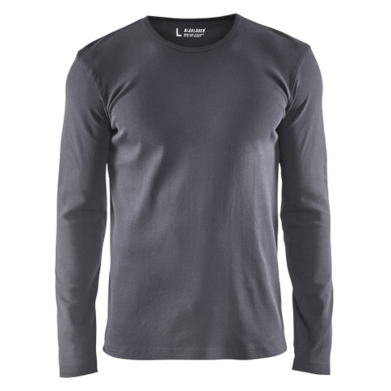 BLAKLADER T-Shirt  | 3314 Mens Grey Long Sleeve T-Shirt in Cotton