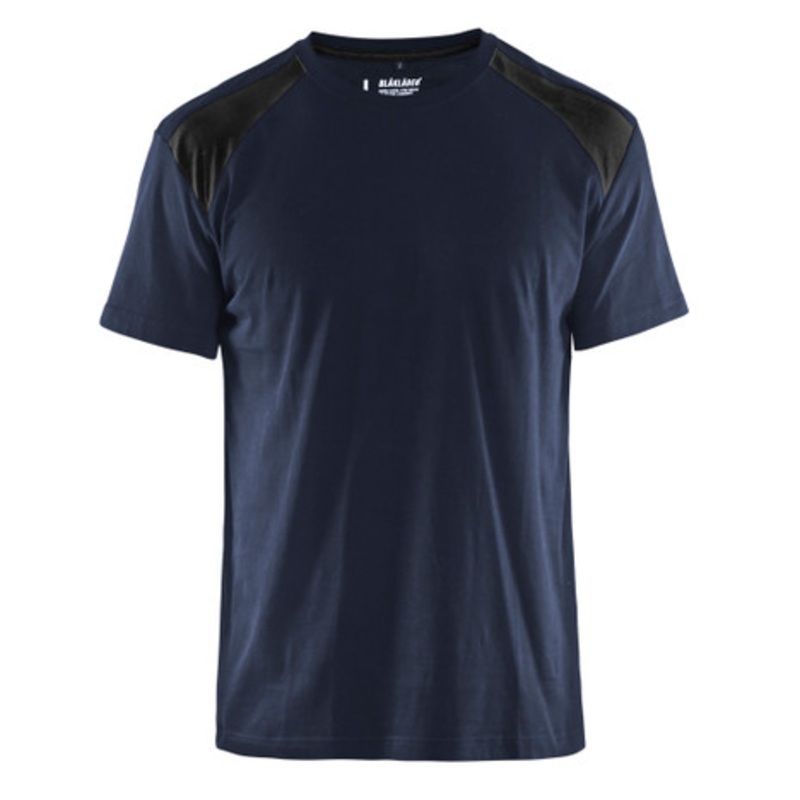 BLAKLADER T-Shirt  | 3379 Mens Dark Navy Blue / Black Two Tone T-Shirt with Cotton