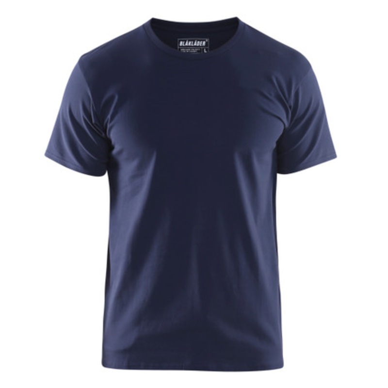 BLAKLADER T-Shirt  | 3533 Navy Blue Classic T-Shirt in Cotton with Stretch
