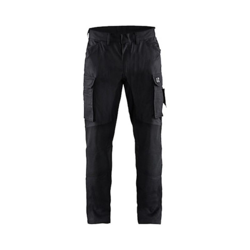 BLAKLADER Trousers | 1486 INHERENT Black Trousers with Kneepad Pockets and Anti-Static Rip-Stop with Stretch