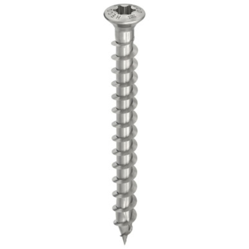 HECO Screws | 5mm Raised Countersunk Head Screws HD20  with Full Thread for Cladding Screw in A2 304 Stainless Steel