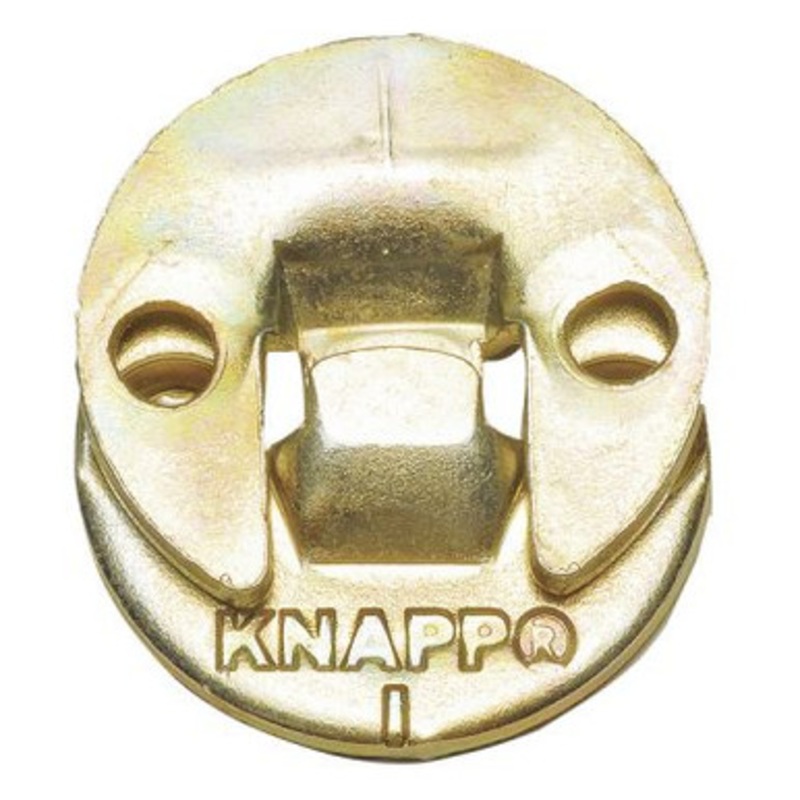 KNAPP Connections | DUO HOOK 30mm Cabinetry Connector without Sideways Tolerance in Yellow Zinc