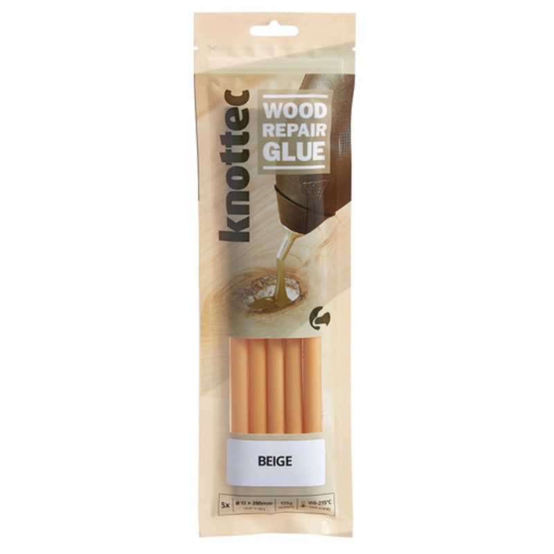 KNOTTEC Adhesives | Wood Repair Beige Therm Melt Adhesives Pack of 5 Sticks