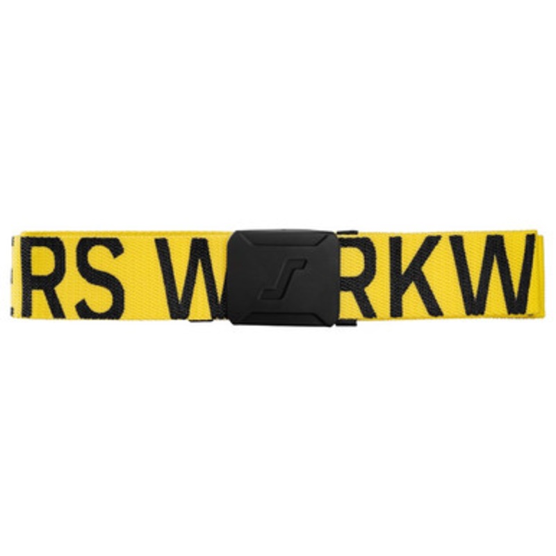 SNICKERS Accessory | 9004 Yellow Belt with Scratch Free Buckle with Logo in Webbing