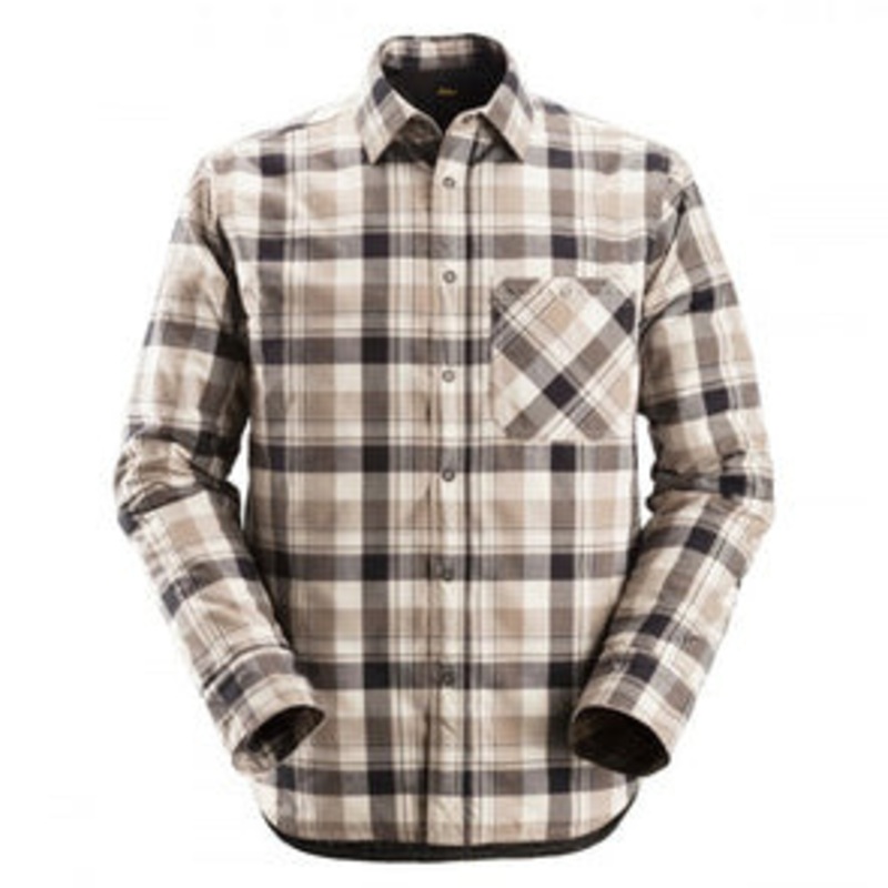 SNICKERS Shirt | 8501 Khaki Craftsmen RuffWork Padded Flannel-SALE