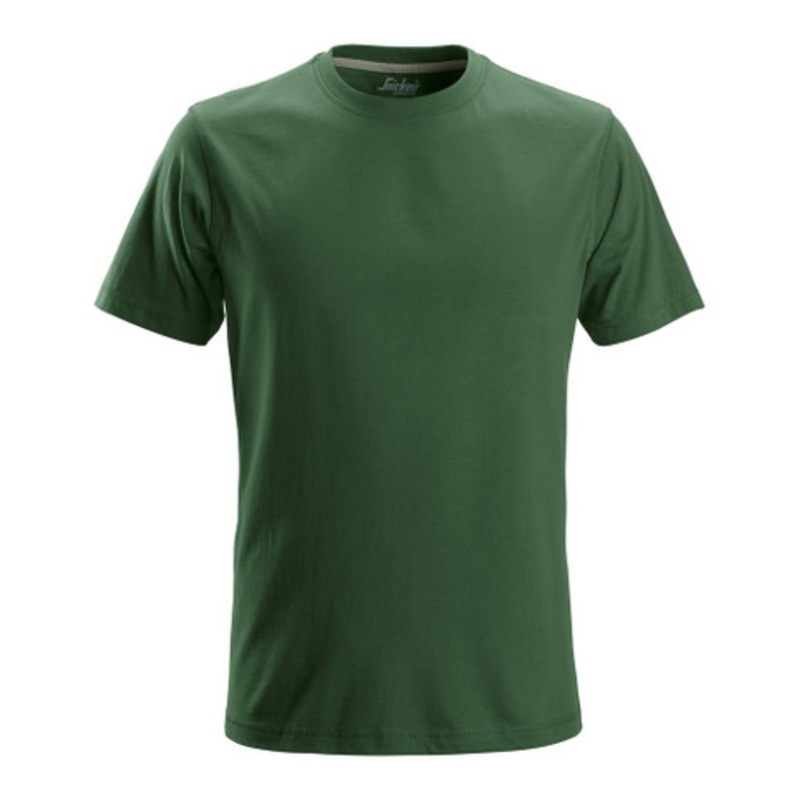 SNICKERS T-Shirt | 2502 Forest Green AllroundWork T-Shirt with Round Neck and in Cotton