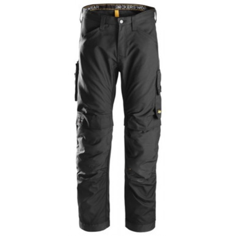 SNICKERS Trousers | 6301  Allround Work Black Trousers in Kneepad Pockets Cordura