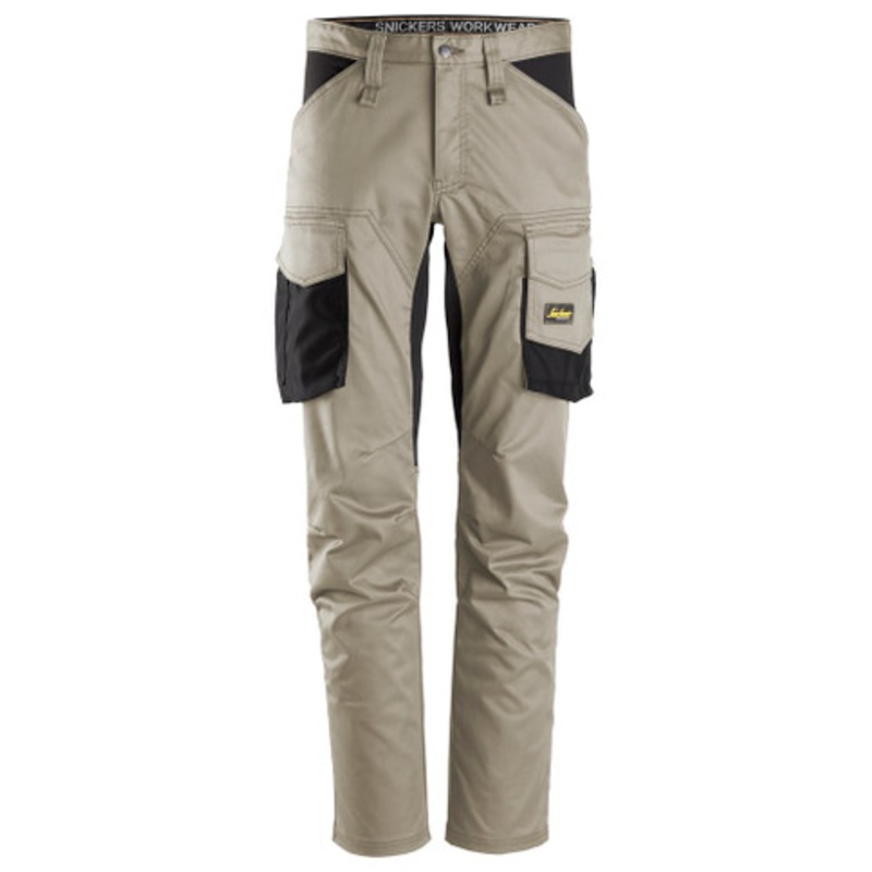 SNICKERS Trousers | 6803 Khaki AllroundWork Trousers and in 2-Way Stretch