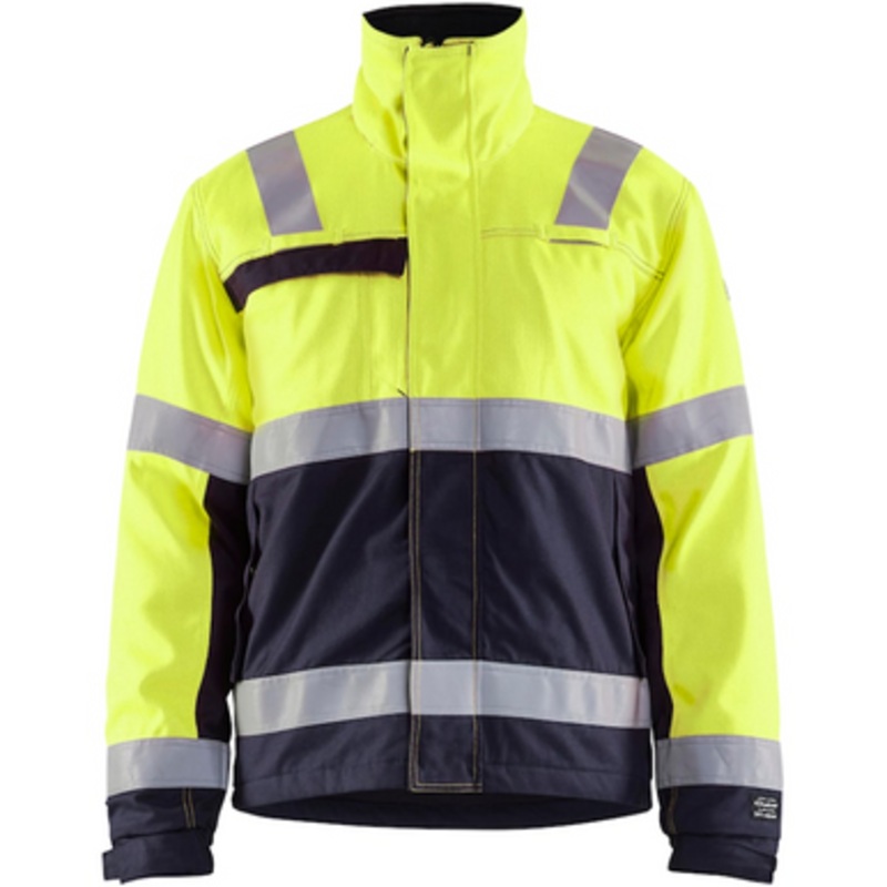 BLAKLADER Jacket | 4069 High Vis Yelllow Multinorm Jacket with Flame Resistant and Anti-Static in Inherent Modacrylic