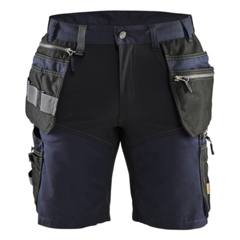 BLAKLADER Shorts | 1598 Mens Craftsman Dark Navy Blue Shorts with Holster Pockets Cordura with Stretch