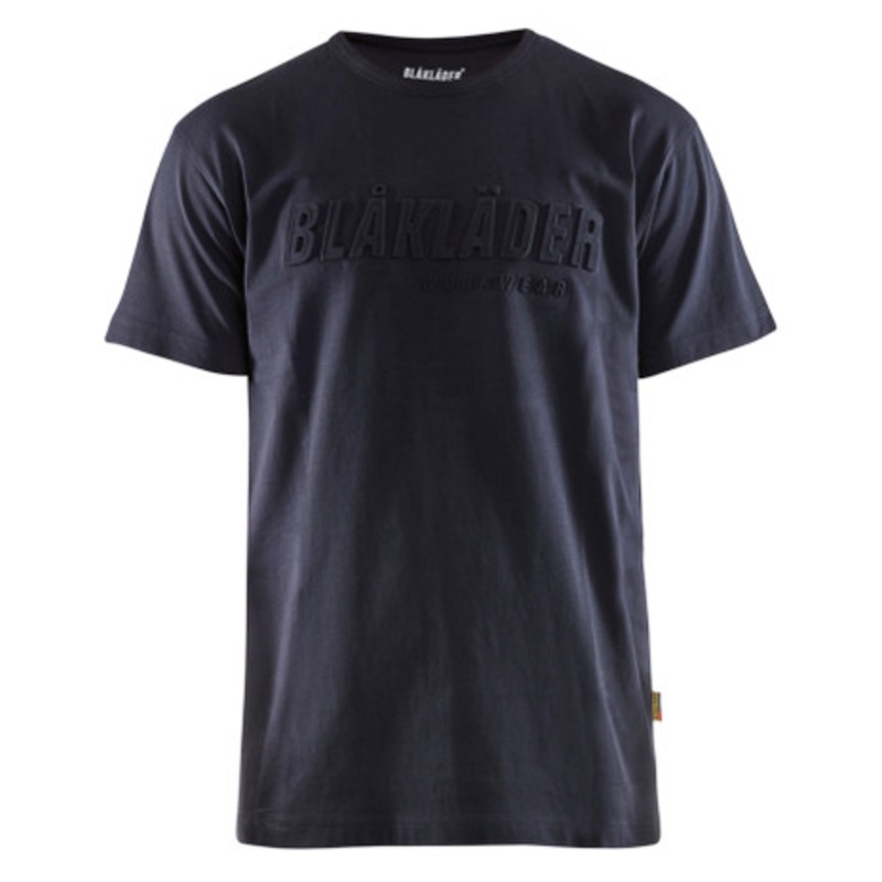 BLAKLADER T-Shirt  | 3531 Mens Dark Navy Blue 3D Logo T-Shirt in Cotton