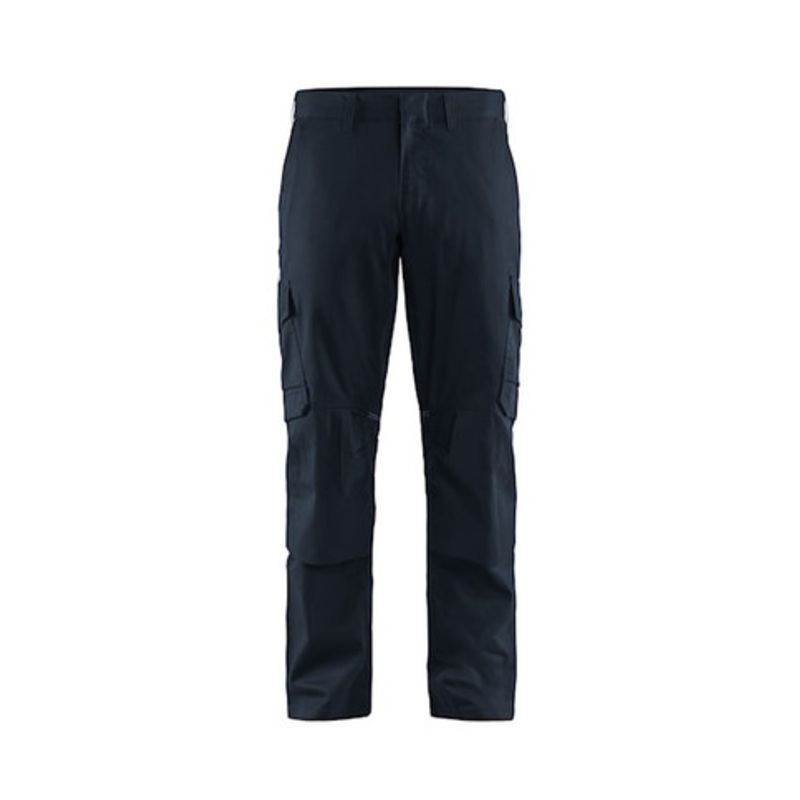 BLAKLADER Trousers | 1448 Industry Dark Navy Blue Trousers with Kneepad Pockets and Scratch Free 2-Way Stretch