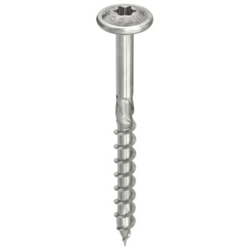 HECO Screws | 8mm Flange Washer Head Screws T40 with Full Thread in A2 304 Stainless Steel