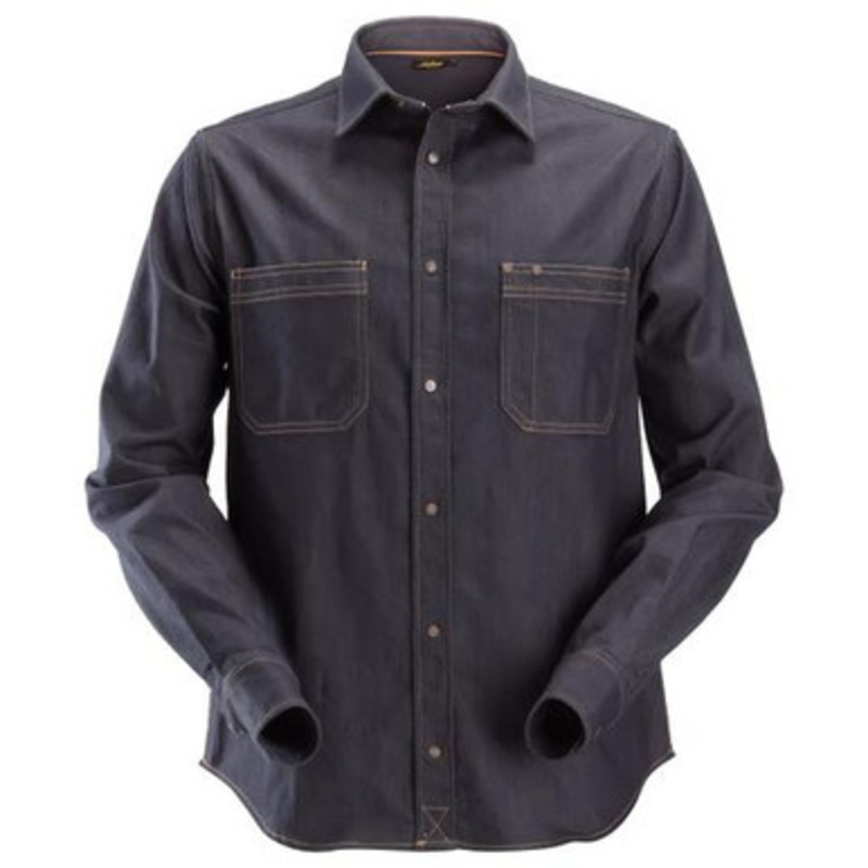 SNICKERS Shirt | 8555 Navy Blue Long Sleeve Shirt in Denim