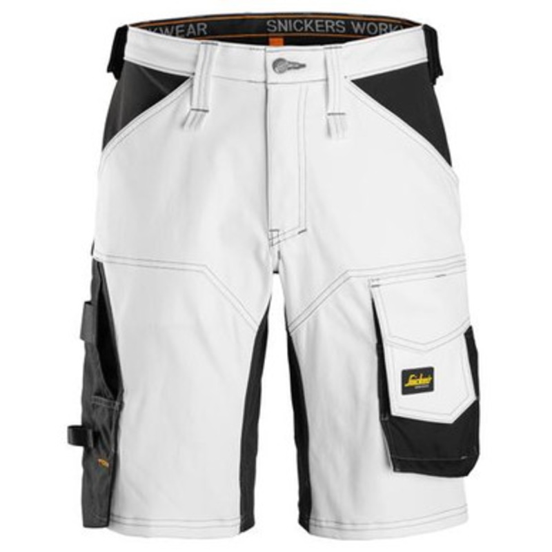 SNICKERS Shorts | 6153 Mens Painters White Shorts with Cotton with Stretch