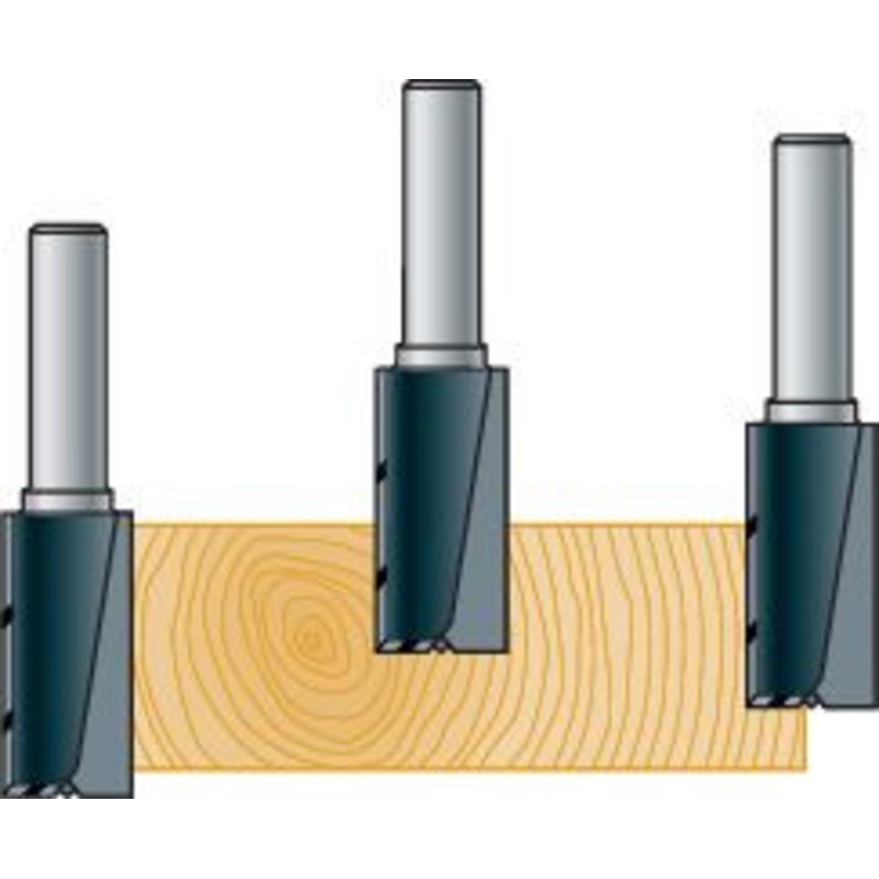 STEHLE Router Bits | STRAIGHT Plunge Router Bits in 8mm Shank