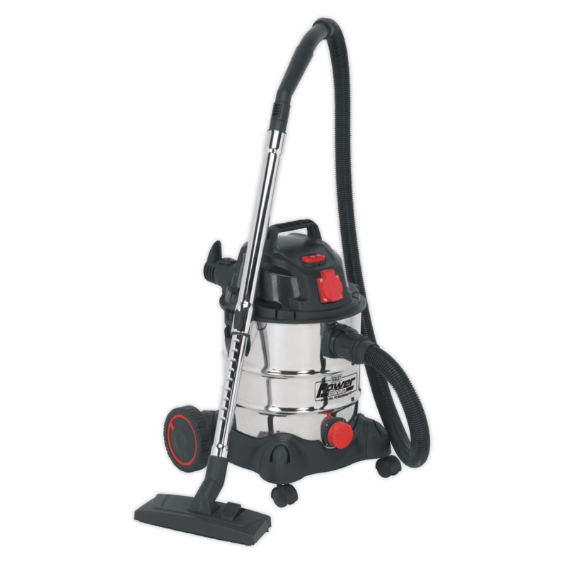 Vacuum Cleaner Industrial 20L 1400W/230V Stainless Drum Auto Start – PC200SDAUTO